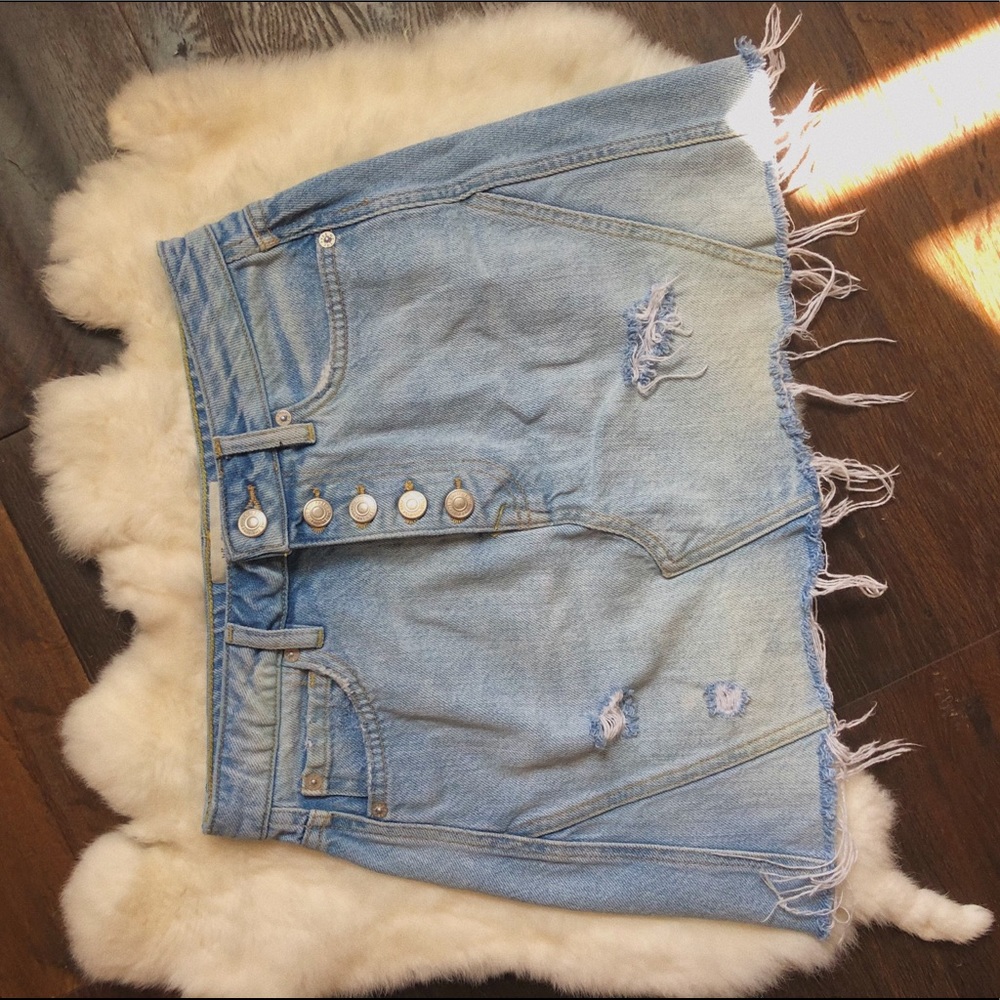 Free People Jean skirt